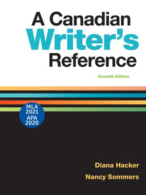 cover image of A Canadian Writer's Reference with 2020 APA and 2021 MLA Updates